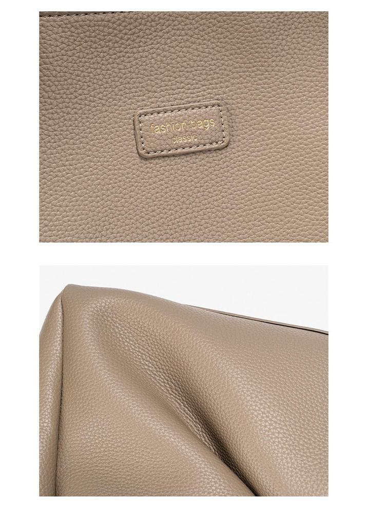 2026 Spring/Summer Light Luxury Milk Tea Handbag – Women's Large Capacity Single Shoulder Tote