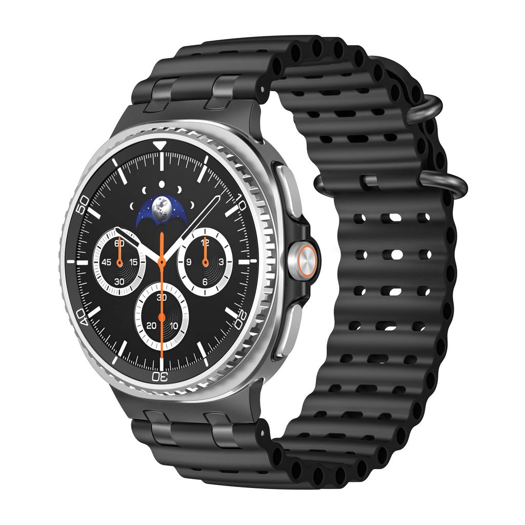 Ocean Band for Samsung Galaxy Watch 8 Strap 40mm 44mm Sport Silicone Bracelet for Galaxy Watch 8 Classic 46mm Metal Connector