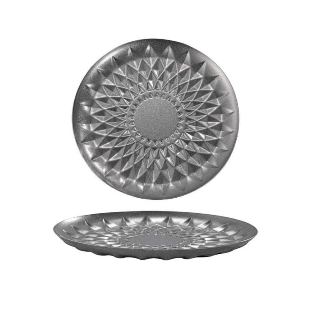 

Ретро Барбекю Круглый Поднос Нержавеющая Сталь Поднос для Хранения Практичная Тарелка для Стейка Салата Ресторан 18cm