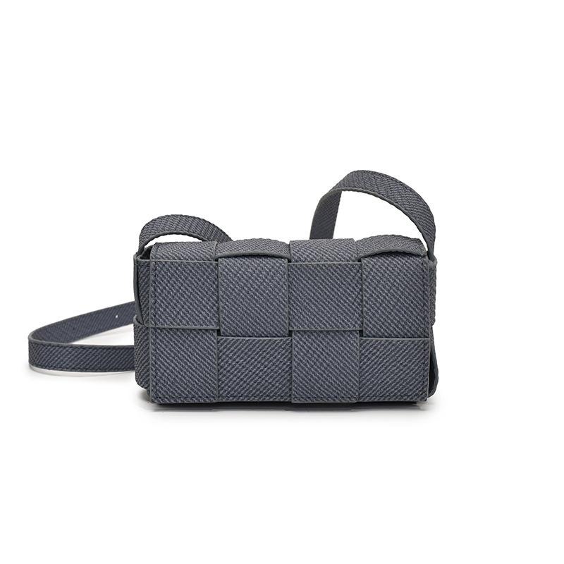 

Весна новый тренд сумка через плечо нишевый дизайн сумка женская мода плетеная маленькая квадратная сумка сумка-мессенджер синий