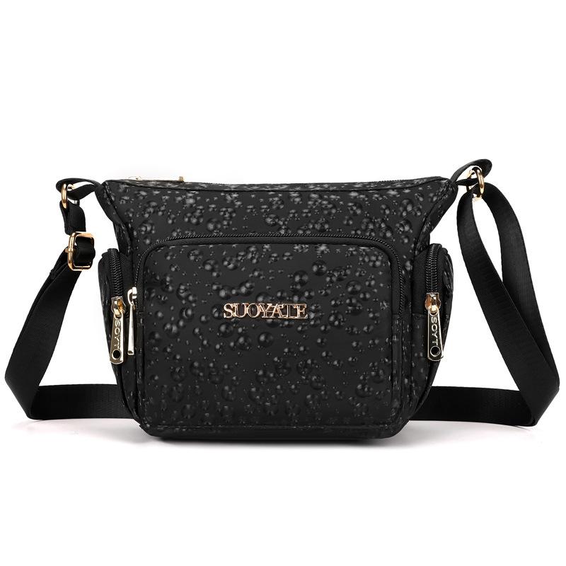 Women's Nylon Tote Bag Shoulder Bag Multi-compartment Mother Bag Lightweight Crossbody Bag