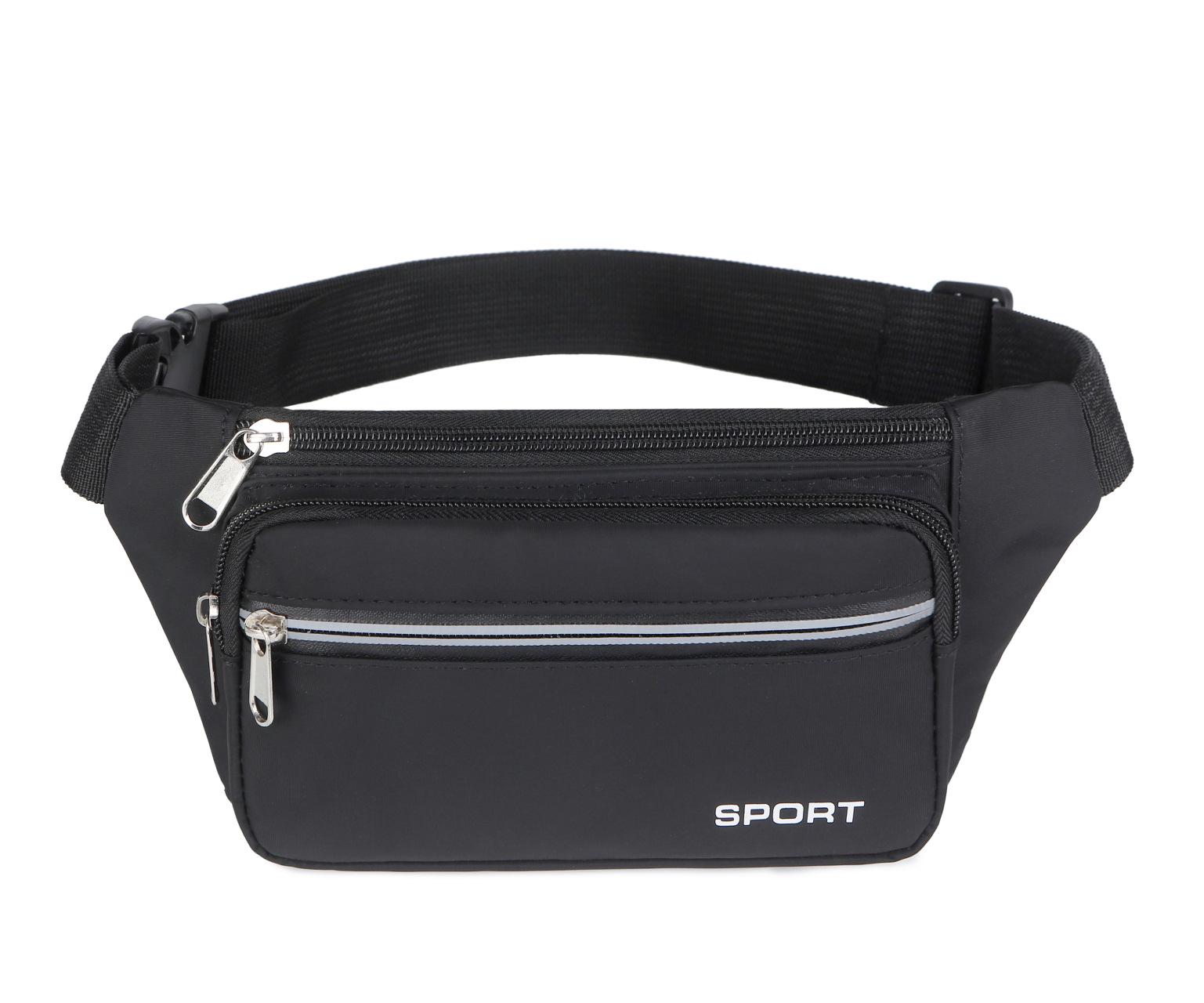 Waterproof Multi-functional Men s Crossbody Waist Bag for Outdoor Sports чёрный