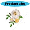 Elegant Daisy Flower Brooch for Women Green Leaf Sunflower Lapel Pin Accessory Jewelry for Jackets Backpack Scarf Hats