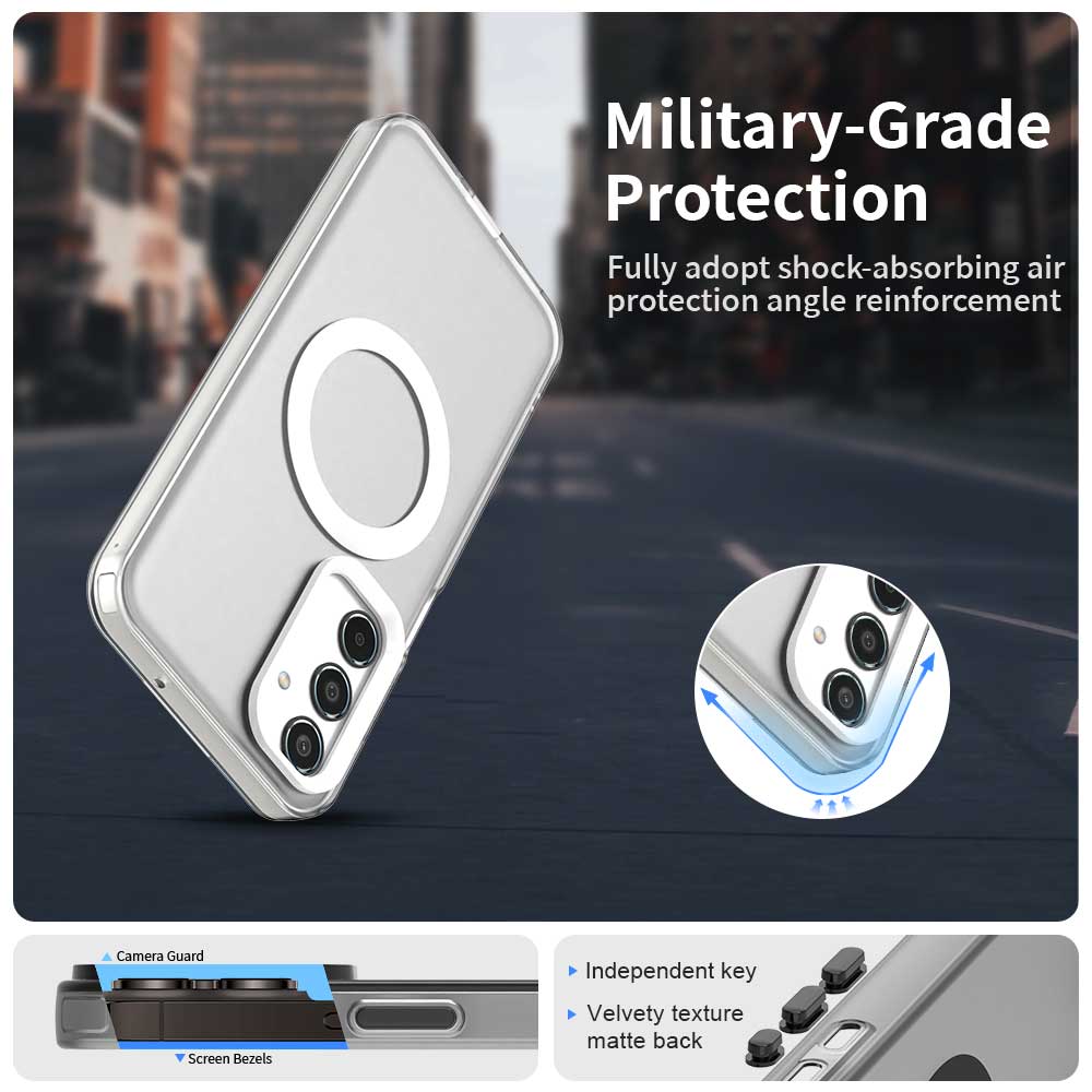 

Чохол для Samsung Galaxy M35 5G Сумісний з MagSafe PC+TPU+PET Протиударний Чохол для Телефону Black