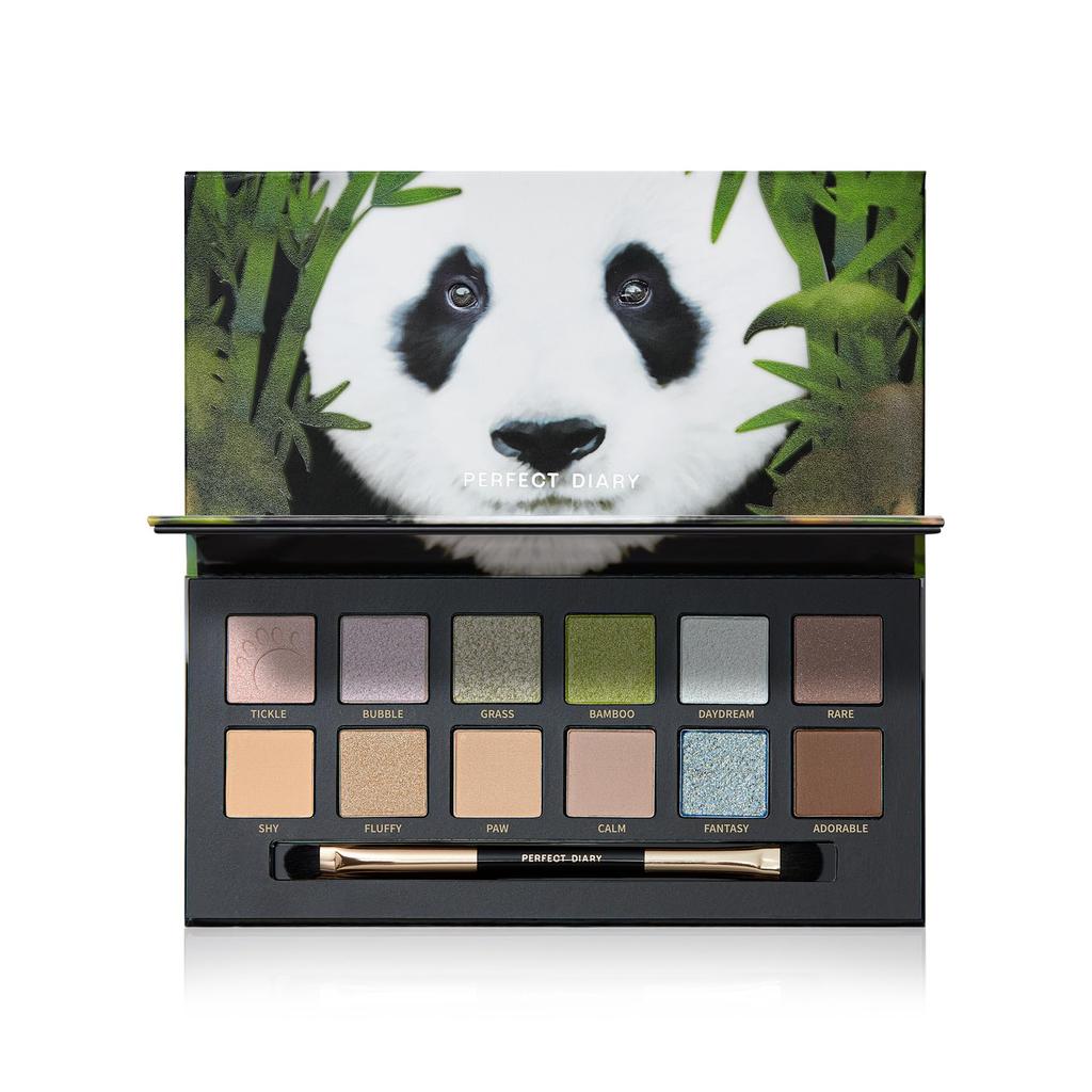 PERFECT DIARY Animal Eyeshadow Palette x 12 (1.2g colors) (Panda Green)