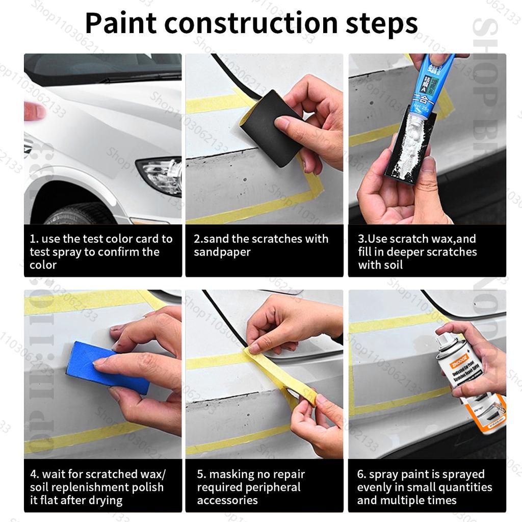 For Tesla Model S/Y/X/3 Car Scratch Paint Pen Deep Scratch Repair Removal White Black Red Silver Blue Grey Scratch Repair Spray