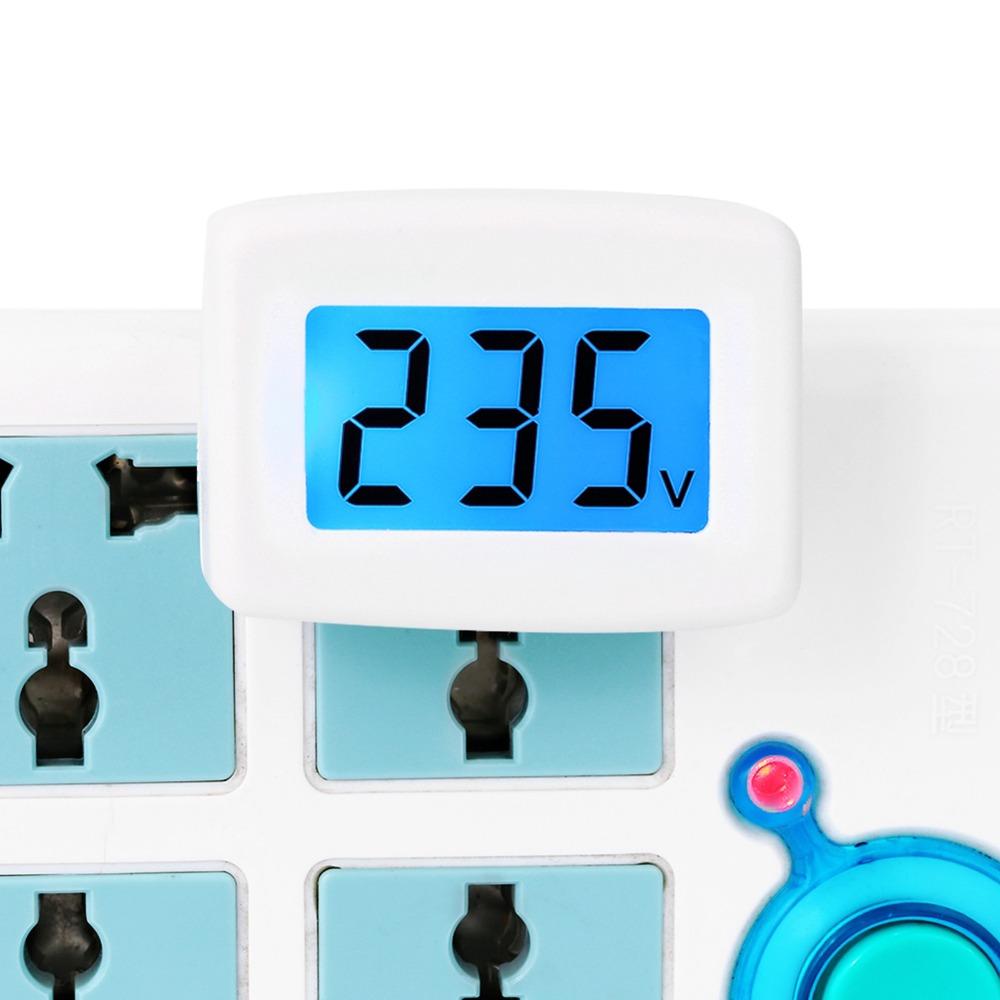 Flat Plug LCD Digital Voltmeter AC 80-300V Electrical Instruments Digital Voltage Meter  Household