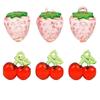 CH57 5Pcs Acrylic Fruit Strawberry Beads Beautiful Beads Transparent Handmade Diy Necklace Jewelry Handmade Beads Accessories