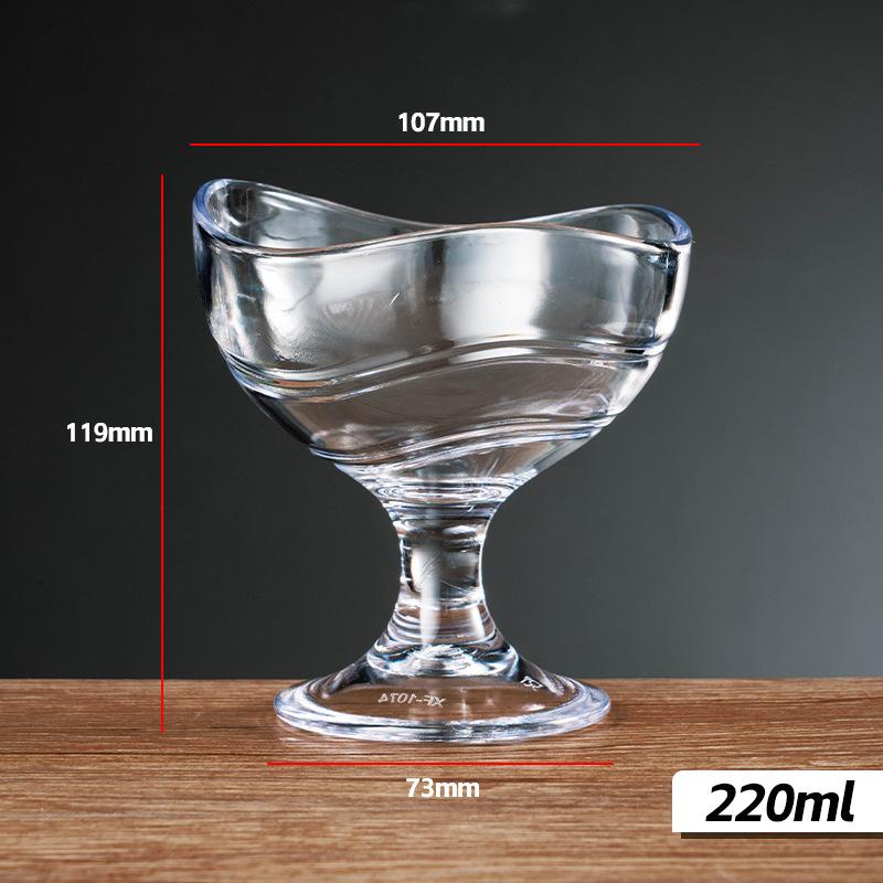 

Акриловый полосатый стакан для десерта и напитков для мороженого, пудинга и холодных напитков See spec chart