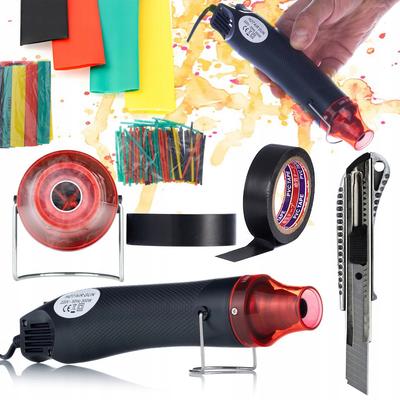 Rosfix Mini-Heißluftpistole 300W + Cutter + Isolierband 10m + Schrumpfschlauch-Set 328 Stück.