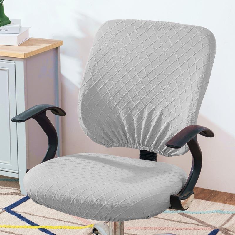 

1 комплект(Задняя крышка + Чехол на сиденье) Чехол для офисного компьютерного кресла, съемный, эластичный, чехол, сплошной, защитный, жаккардовый Universal Size