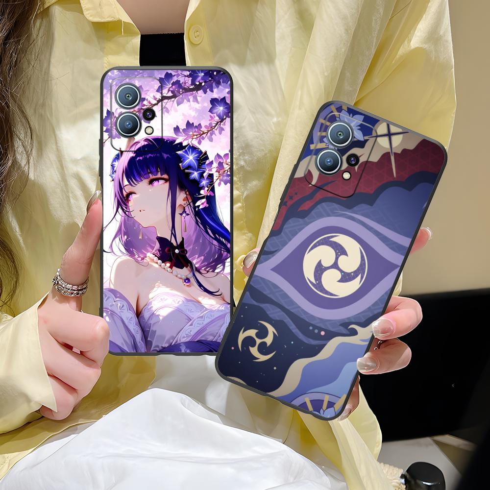 Game GI Raiden Shogun Matte TPU Mobile Phone Case for Huawei P60 P50 P40 P30 P20 P10 P9 P8 Pro Lite Plus Colorful Printing Cover