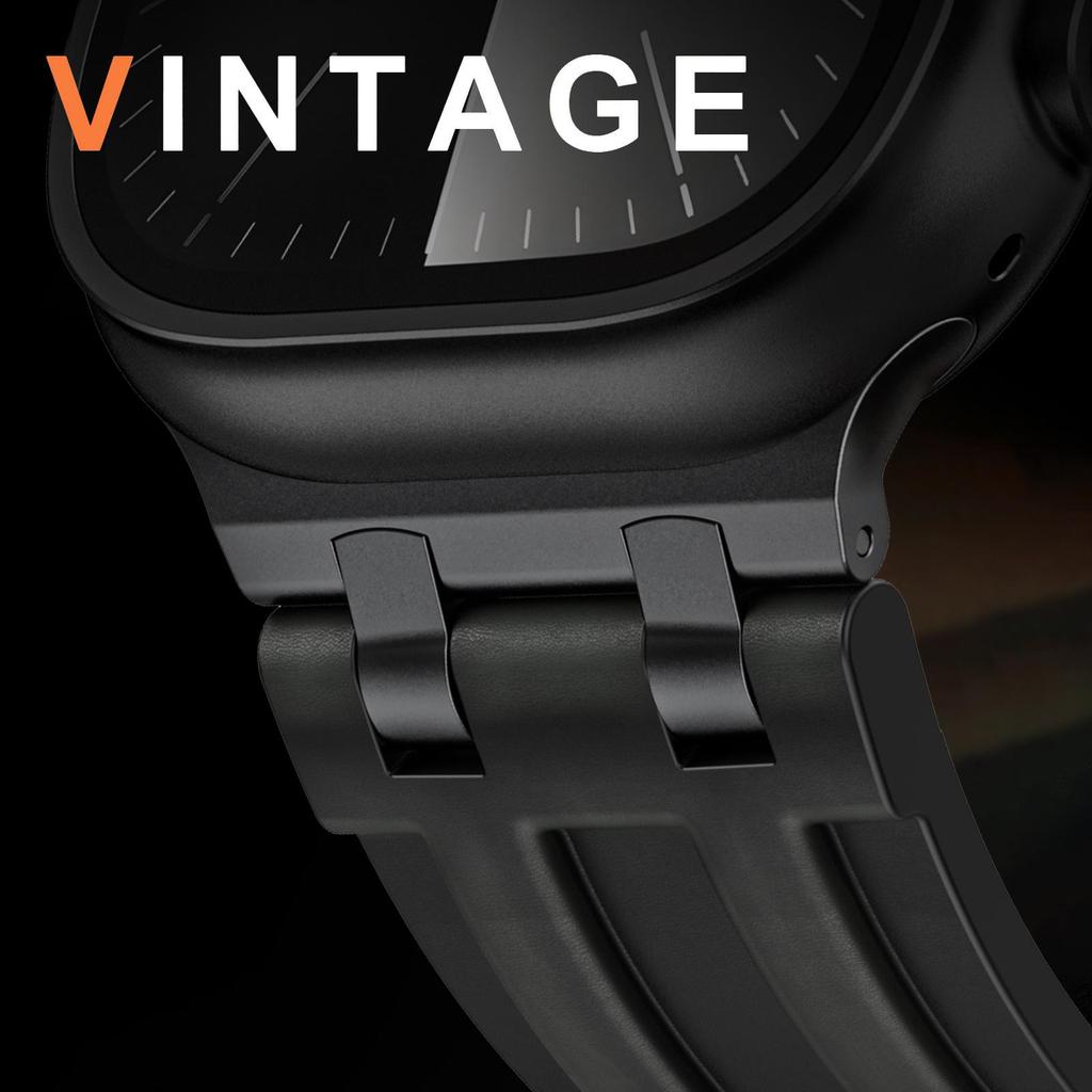 Leather Watch Band for Apple Watch Strap 49mm 46mm 45mm 44mm Luxury Man Bracelet for iWatch Ultra 3 Series 11 10 9 8 7 6 SE Band