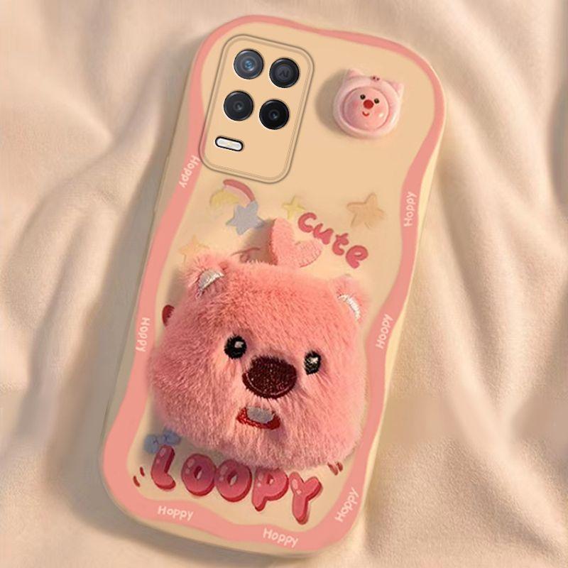 

Чехол для мобильного телефона Realme8Pro 5G Универсальный Корейский Студенческий Сяосянфэн Всесторонний Плюшевый Бобер Realme8Pro 5G [+ Film]