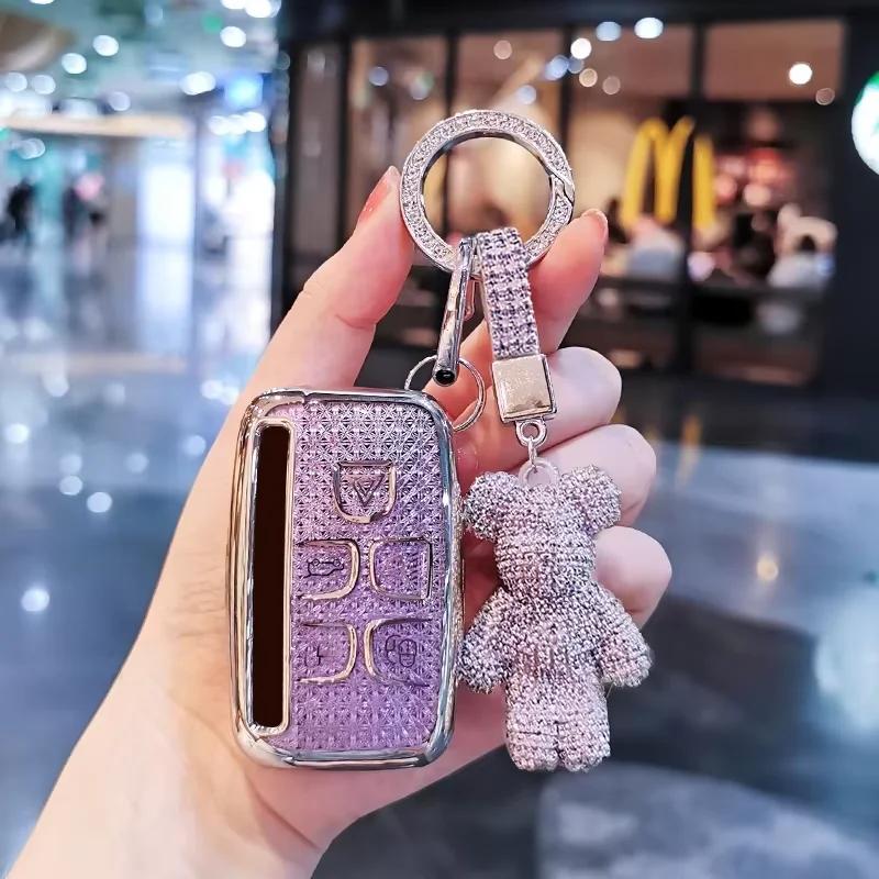 Car Key Case Cover Shell for Land Rover Range Rover Evoque L Defender Freelander2 Velar Discovery Sport5/4 Car Key Bag Car Keys