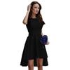 Fashion Women Sleeveless Asymmetric Hem Casual Sundress In Elegant Pure Color