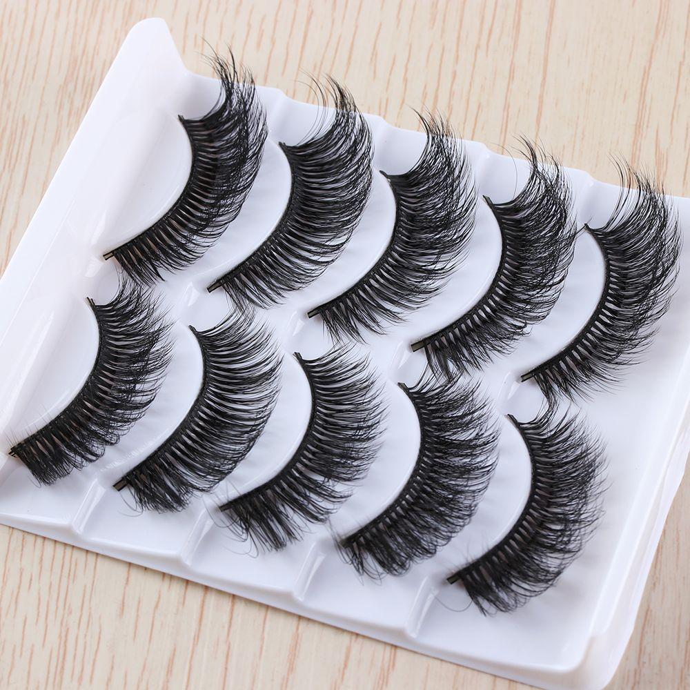 Gorgeous Handmade Natural Long Extension Tools Wispy Fluffy False Eyelashes 3D Faux Mink Hair