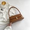 Women Retro Tote Bag Trendy Vintage Underarm Bag Portable Casual PU Leather Solid Color Simple Handle Handbags Shoulder Bag