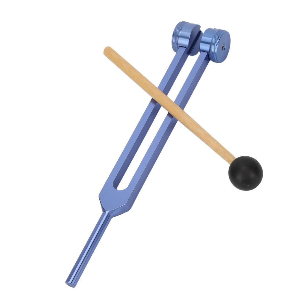 Therapy Tuning Fork 128HZ Tuning Forks Paint Process Aluminum Alloy Tuning Fork Set with Hex Wrench Small Hammer