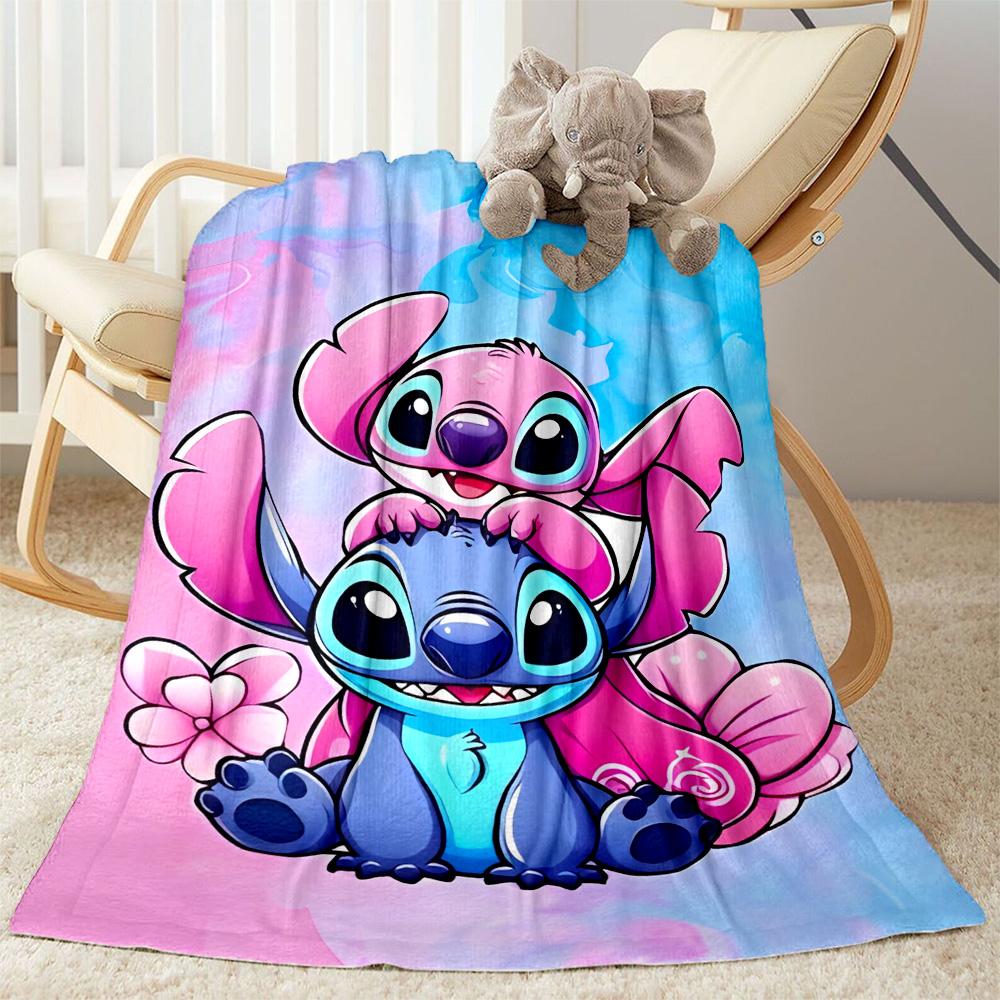Stitch Angel Blanket Warmthful Decor Suitable for Couch Chair Seaside for All Occasions Playful Design Perfect Gift for Relatives and Friends