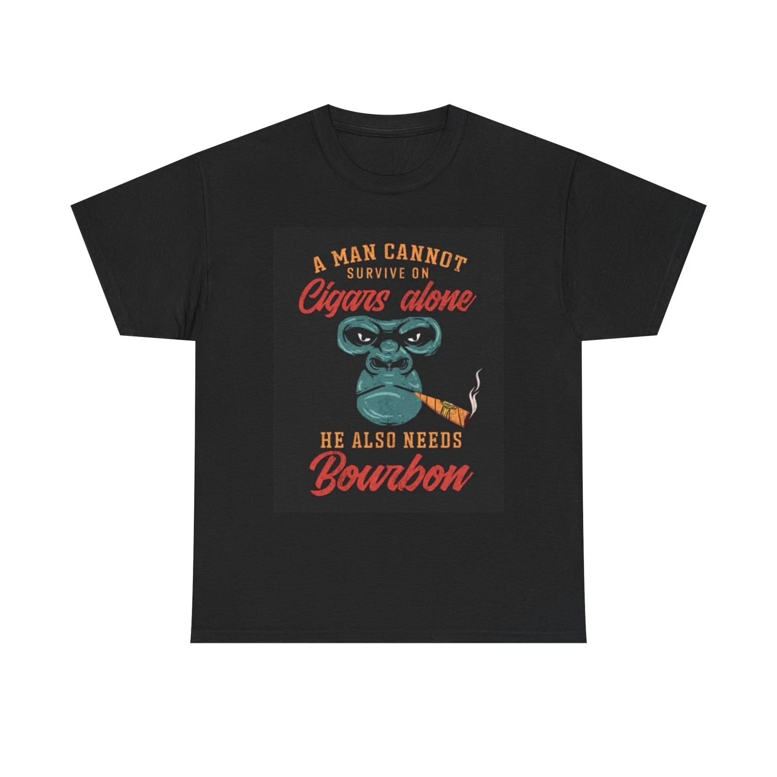 Men s and Women s T-shirts Cigars And Bourbon Graphic XXXL