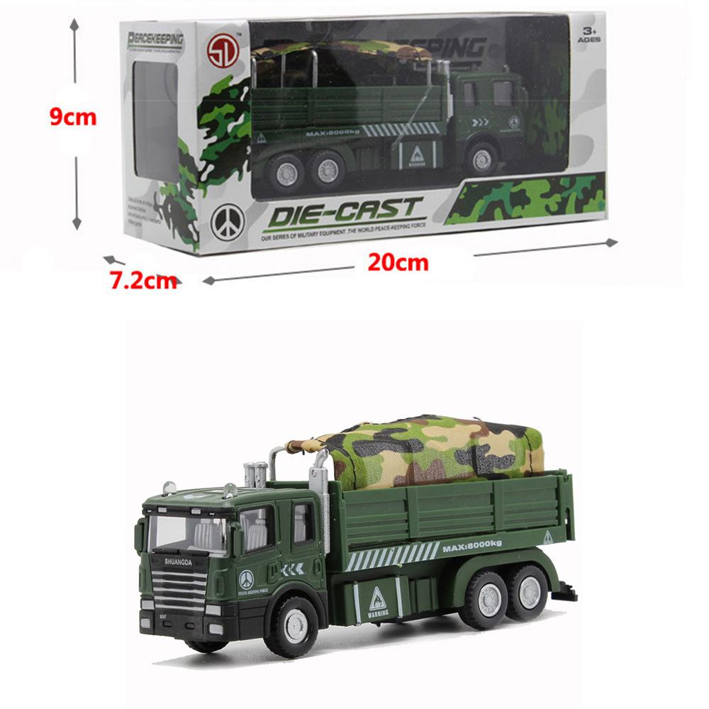 

1/32 литые под давлением военные транспортные средства, армейские игрушки со светом и звуками, игрушечные машинки, грузовой автомобиль из металлического сплава, модель автомобиля с откидной спинкой для детей, малышей и мальчиков 1/32-Size:15.5*6*4cm камуф