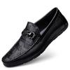 Fashion Men's Genuine Leather Loafers Classic Business Casual Slip-On Dress Shoes for Men Comfortable Stylish Office Work Formal Shoes