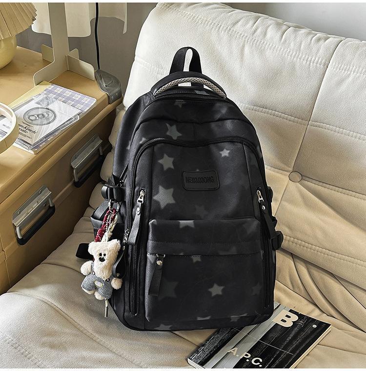 Cartable Série Étoile Brumeuse Haiyu changement graduel étoiles tachetées cartable hommes et femmes ambiance rue voyage sac à dos polyvalent