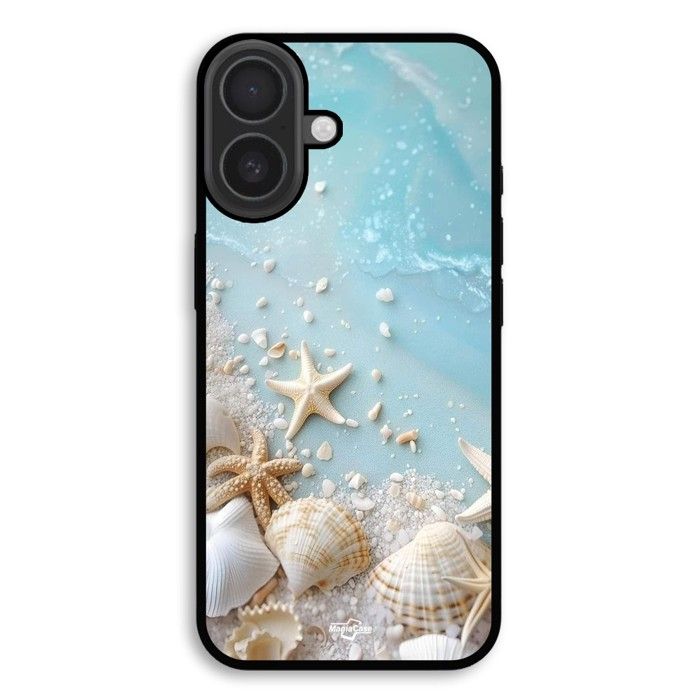 Coque de téléphone - MANIACASE - iPhone 17 - Silicone TPU - Souple - Coquillages mer