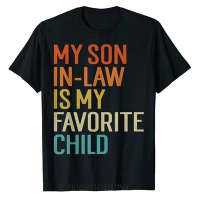 Meu Genro É Meu Filho Favorito Camiseta Engraçada com Humor Familiar Estilo Retrô Presentes de Dia das Mães Frases Letras Estampadas Camiseta Gráfica Tops