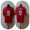 Mens American Football Jersey T-Shirt Embroidered Team Mesh Breathable Sportswear Eagles Patriots 49ers Cowboys Fans