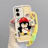 KEYSION Cartoon Cute Plush Embroidery Case for TECNO Spark Go 2 with Lanyard Silicone Shockproof Phone Cover for Tecno Pop 10