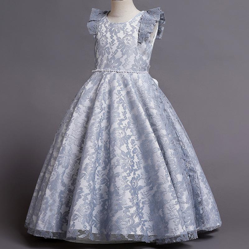 

Новое европейское и американское платье принцессы для девочки-цветочницы с длинным и коротким рукавом 110 cm