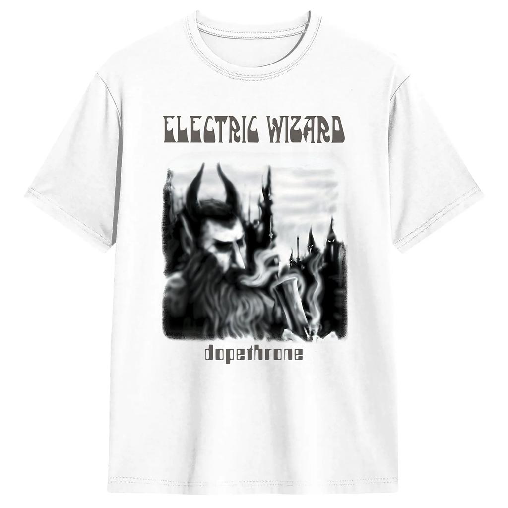 Electric Wizard T Shirts Men 100% Cotton Humor T-Shirts Round Collar  Tee Shirt Short Sleeve Clothes Summer