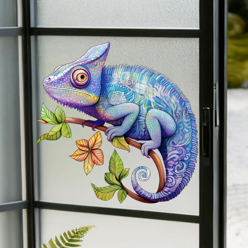 Lizard Animal Wall Stickers, Removable Anti-Static Waterproof Self-Adhesive PVC Decals for Kids Room Bedroom Bathroom Living Room Decor