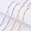 Factory Direct Stainless Steel Sporty Electroplated Jewelry Necklace Blade Chain Flat Snake Bone DIY Clavicle Bare Chains
