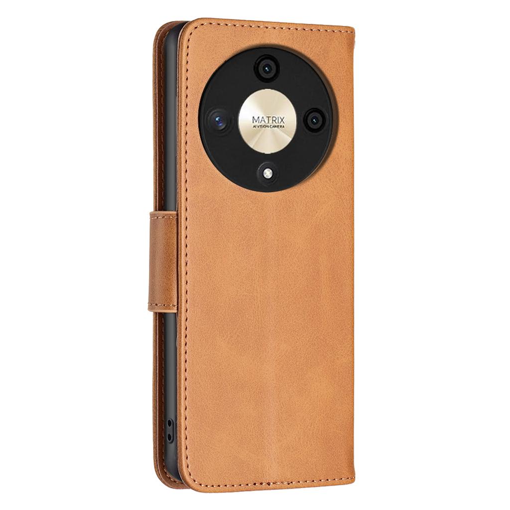 For Honor X9b 5G/Magic6 Lite 5G Case Solid Color Leather Wallet Phone Cover