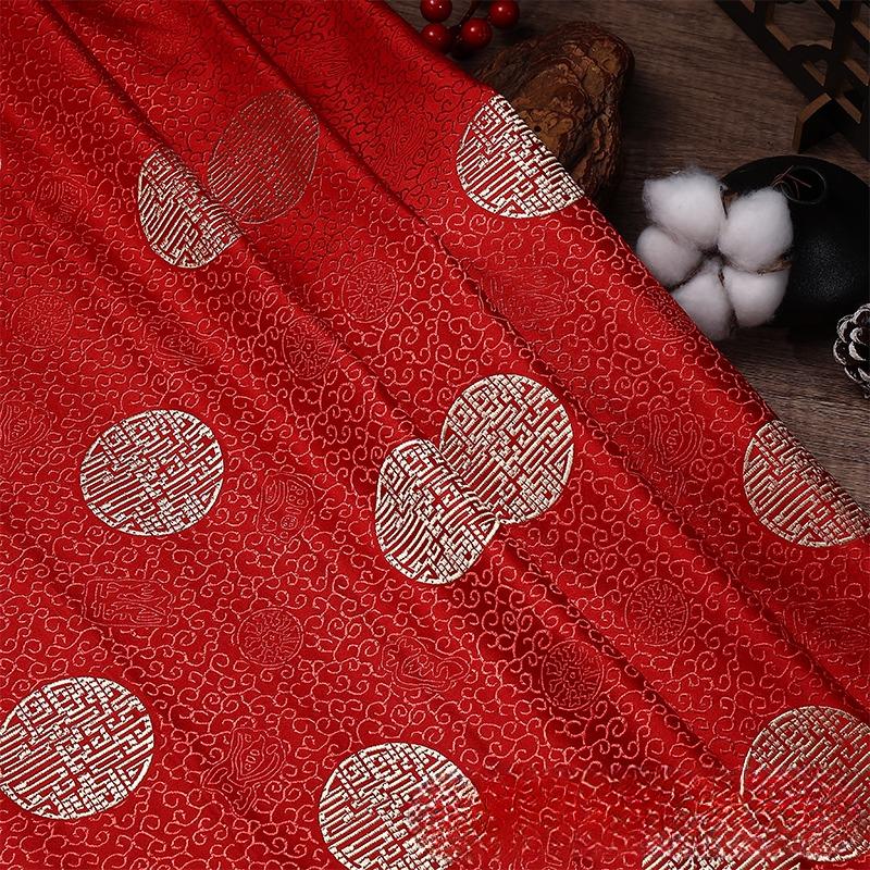 100x75cm High Grade Brocade Fabric Chinese Jacquard Thick for Women Garment Textile Skirt Hanfu Cheongsam Sewing Cloth