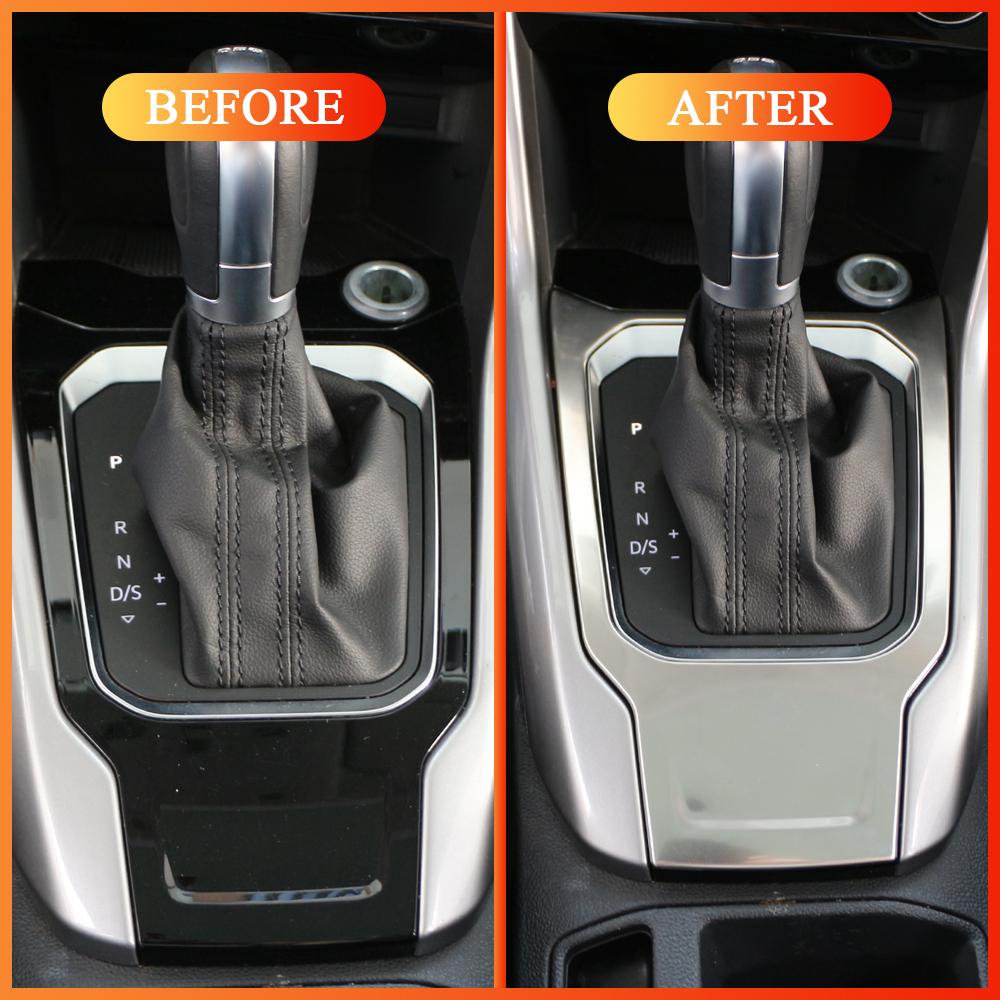 Car Gear Shift Knob Panel Cover for Volkswagen VW Troc T-Roc 2018 2019 2020 2025 2025 Sticker Trim Stainless Steel Accessories