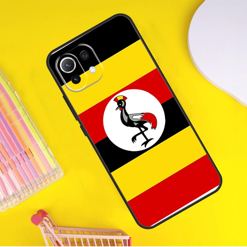 Uganda Flag Cover For Xiaomi 14 Ultra 13 11T 12T 13T 14T Pro POCO X7 X6 Pro X3 X5 F3 F5 M6 F6 Pro Case