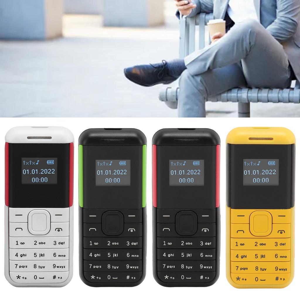 Mini Celular Bluetooth Player de Som Tela de 0,66 polegadas Longo Tempo de Espera Mini Celular 2G Multifuncional para Viagem para Crianças