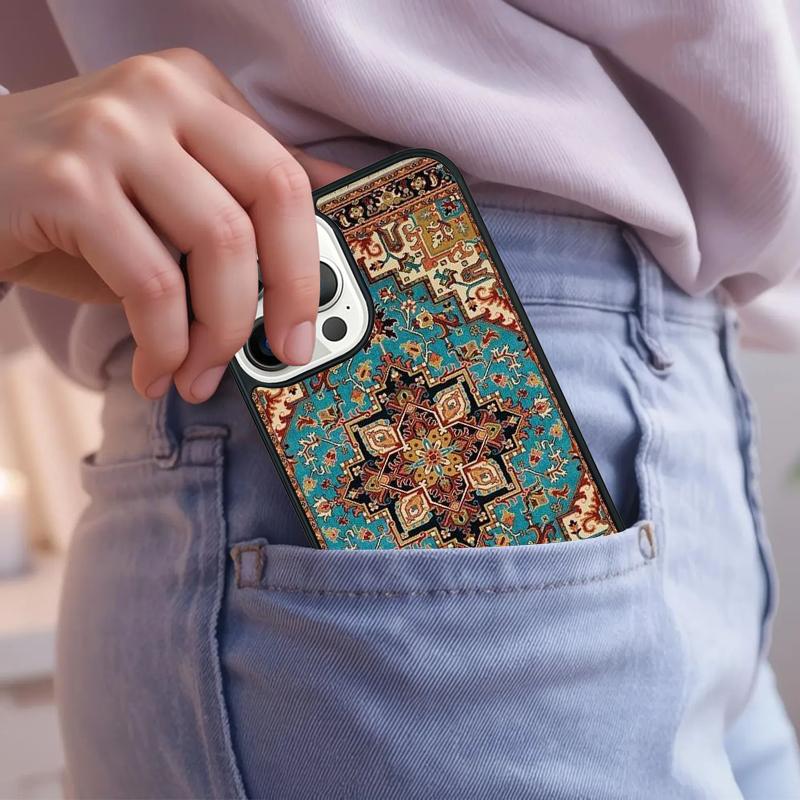 Moroccan Ancient Floral Tiles Phone Case For iPhone 17 Air 15 16e 14 13 Pro Max Coque 12 11 Pro Max PLUS cover