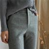 Wool Woolen Harem Trousers Women's Autumn and Winter High Waist Slimming Ankle-Tied Suit Pants Loose Casual Cigarette Pants