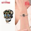 Genuine copper Luminous Halloween Charm Bead Charms Zombie Skeleton Dangle Bead Compatible With Authentic Bracelets Do It Yourself Fine Jewellery Gift