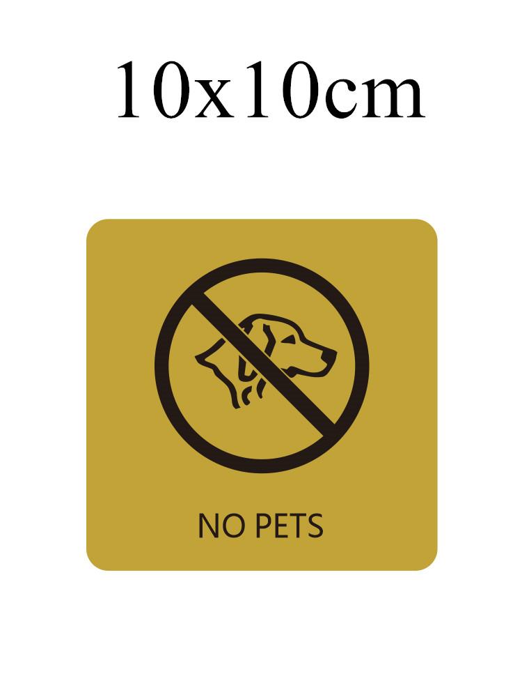 Stainless Steel Slogan No Smoking Sign Public Places Warning Signage Wall Stickers WIFI Plaque Number Custom Address Plates