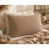 Cotton Percale Pillowcase 50x70 Cm Perrine String Beige