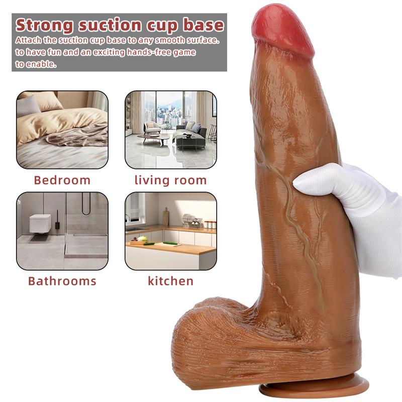 Big Chicken Brother Draws Blue Veins Artificial Oil Injection Liquid Silicone Double Hardness Simulation Oversized Penis Sex Toys