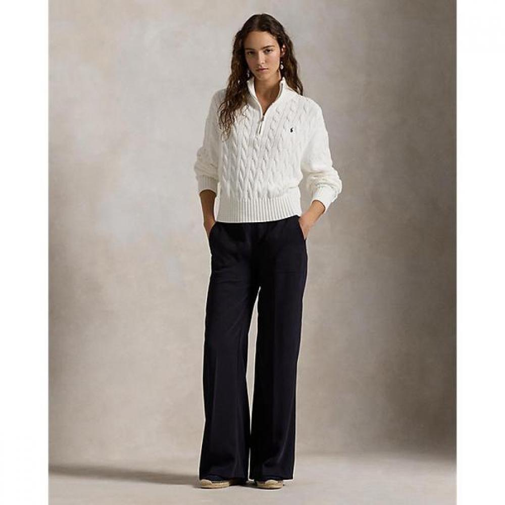 Polo Ralph Lauren Women S Cable Knit Cotton Quarter Zip Sweater  wmpoSwenc021143100 
