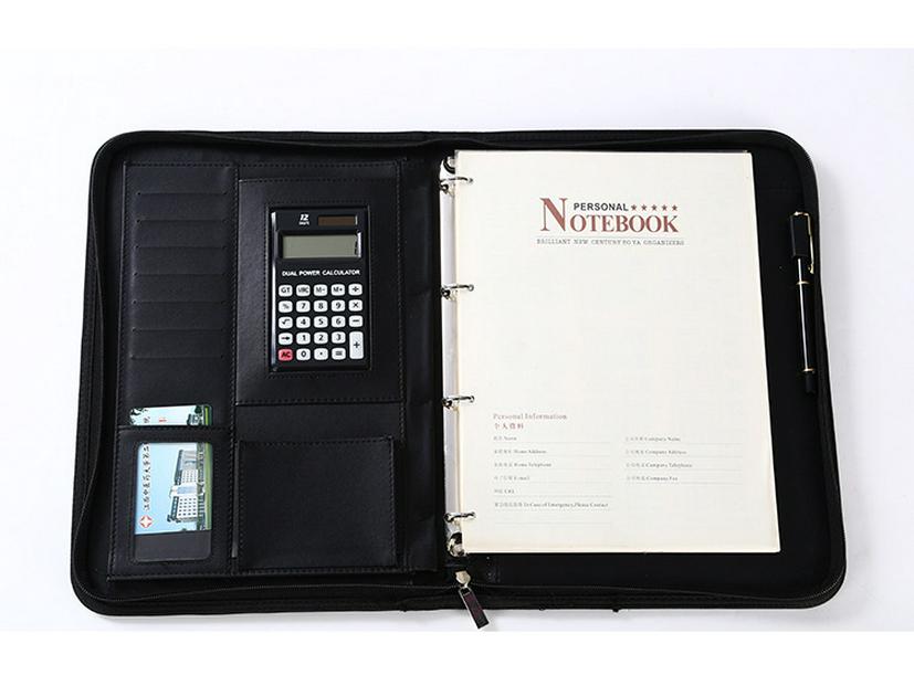 2020 A4 Custom Logo Multifunctionele Ritszak Planner & Mode Zakelijk Losbladig Notitieboek