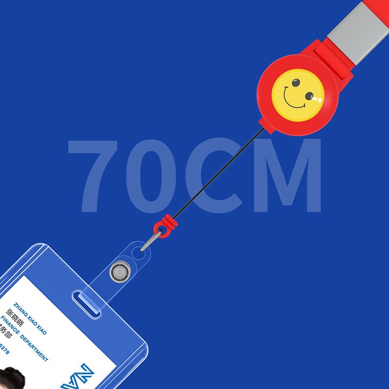 Acrylic Stretchable Badge Holder with Retractable Lanyard for Student or Employee ID Cards